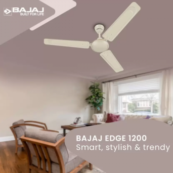 BAJAJ EDGE 1200 mm Bianco CF 1200 mm 3 Blade Ceiling Fan | Bianco BAJAJ EDGE 1200 mm Bianco CF 1200 mm 3 Blade Ceiling Fan | Bianco