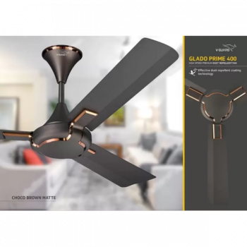 V-Guard Glado Prime Sweep Ceiling Fan | 400 RPM | 1200 mm | 3 Blade | Choco Brown Matte V-Guard Glado Prime Sweep Ceiling Fan | 400 RPM | 1200 mm | 3 Blade | Choco Brown Matte