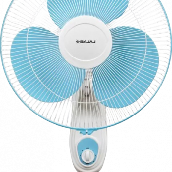Bajaj Esteem Wall Fan | 3 Blade | 400 mm| Icy Blue & White