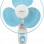 Bajaj Esteem Wall Fan | 3 Blade | 400 mm| Icy Blue & White