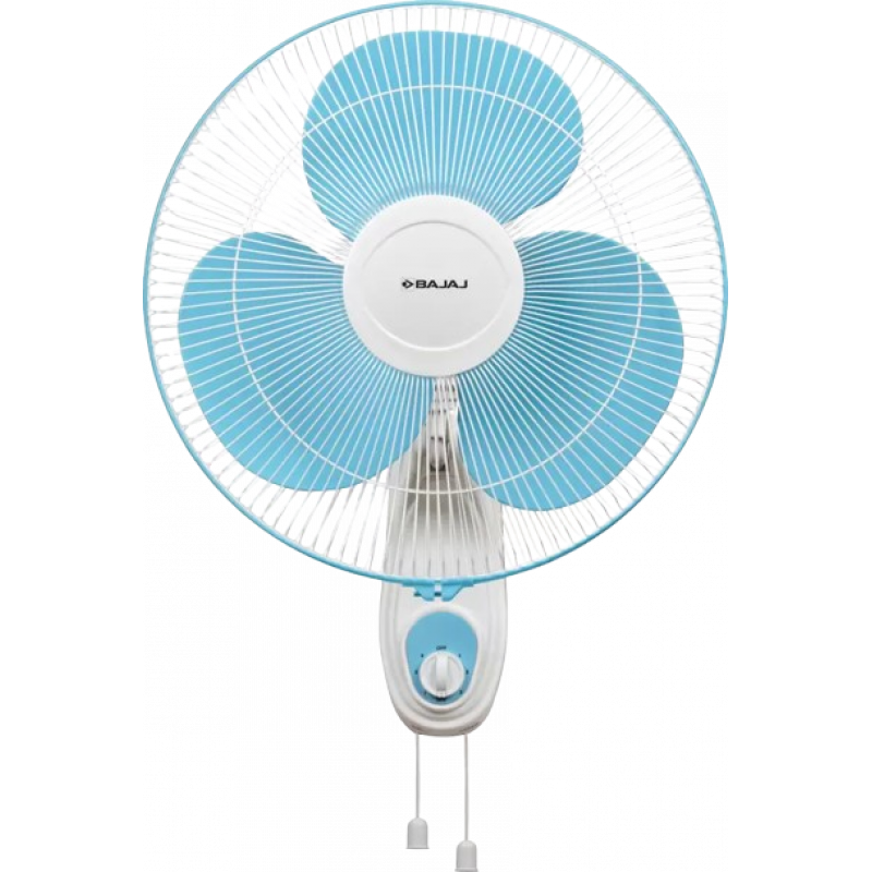 Bajaj Esteem Wall Fan | 3 Blade | 400 mm| Icy Blue & White