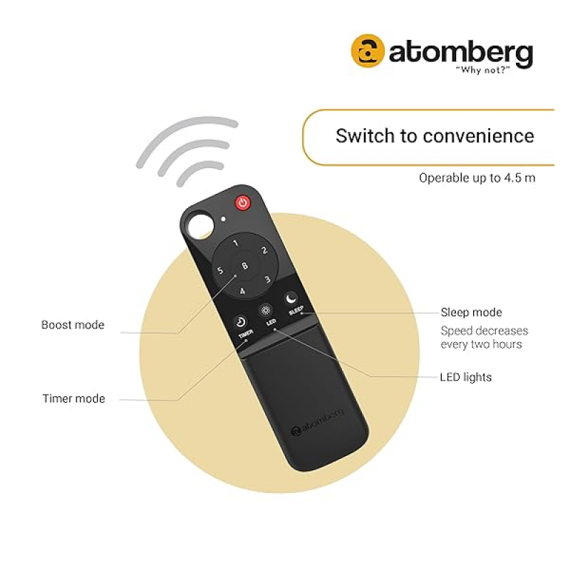 Atomberg Renesa + Ceiling Fan | 1200 mm | BLDC Ceiling Fan with Remote Control & LED Indicators | Earth Brown Atomberg Renesa + Ceiling Fan | 1200 mm | BLDC Ceiling Fan with Remote Control & LED Indicators | Earth Brown