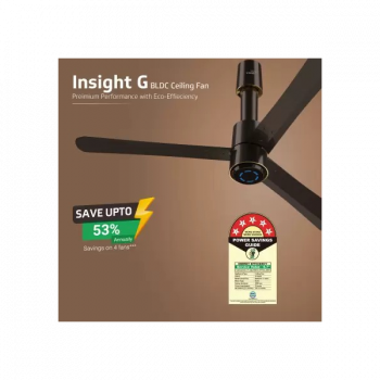 V-Guard INSIGHT-G Ceiling Fan | 1200 mm | BLDC Motor | Remote Control | Choco Brown Glossy V-Guard INSIGHT-G Ceiling Fan | 1200 mm | BLDC Motor | Remote Control | Choco Brown Glossy