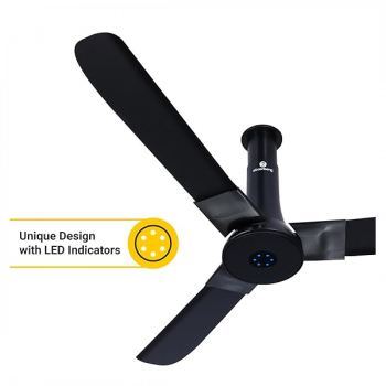 atomberg Studio+BLDC Ceiling Fan | 1200mm | Remote Control | Midnight Black Matt atomberg Studio+BLDC Ceiling Fan | 1200mm | Remote Control | Midnight Black Matt