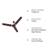 USHA Swift Ceiling Fan | 1200 mm | Rich Brown