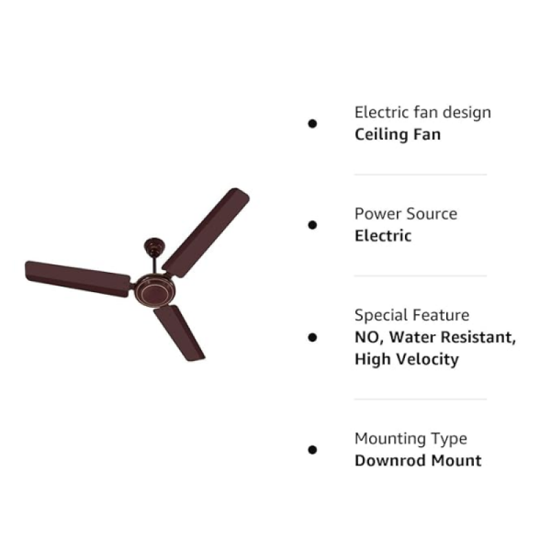 USHA Swift Ceiling Fan | 1200 mm | Rich Brown USHA Swift Ceiling Fan | 1200 mm | Rich Brown