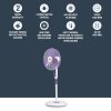 Usha Maxx Air Pedestal Fan | 400 mm | Purple & White Usha Maxx Air Pedestal Fan | 400 mm | Purple & White