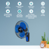 Usha Maxx Air Wall Fan | 400 mm | Blue & Black