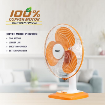 USHA Maxx Air Table Fan | 400MM | Orange & White USHA Maxx Air Table Fan | 400MM | Orange & White