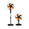 Impex Impulse Table pedestal fan | 400 mm | 2 in 1 convertible | Orange Black
