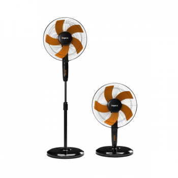Impex Impulse Table pedestal fan | 400 mm | 2 in 1 convertible | Orange Black