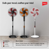 Impex Impulse Table pedestal fan | 400 mm | 2 in 1 convertible | Orange Black