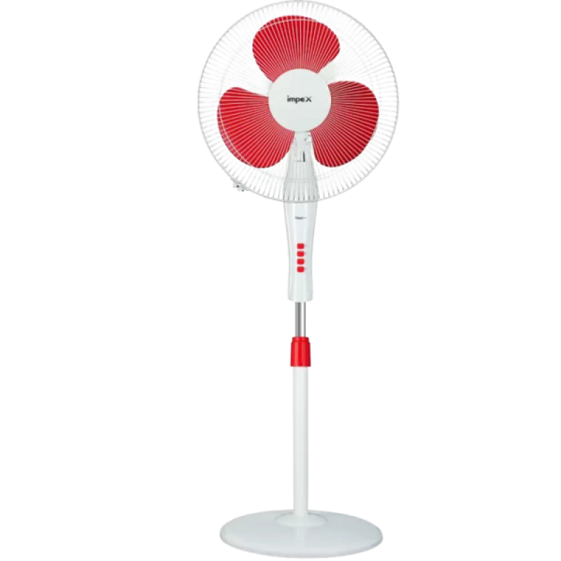 Impex ZOLO Pedastal Fan | 400 mm | 1350 RPM | RED WHITE Impex ZOLO Pedastal Fan | 400 mm | 1350 RPM | RED WHITE
