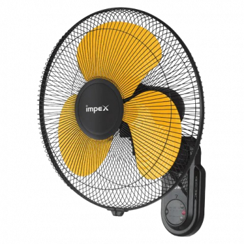 Impex Zolo 1350 RPM Wall Fan | 400 mm | Yellow Black Impex Zolo 1350 RPM Wall Fan | 400 mm | Yellow Black