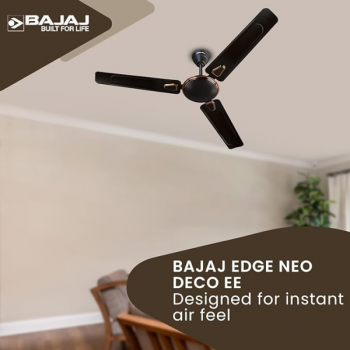 Bajaj Edge Hs Neo Deco Ee Ceiling Fans | 1200Mm | Choco Brown Bajaj Edge Hs Neo Deco Ee Ceiling Fans | 1200Mm | Choco Brown