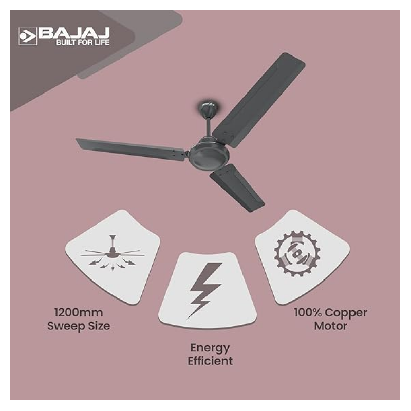 BAJAJ Classico pro Ceiling Fan | 1S | 1200 MM | 3 Blade BAJAJ Classico pro Ceiling Fan | 1S | 1200 MM | 3 Blade