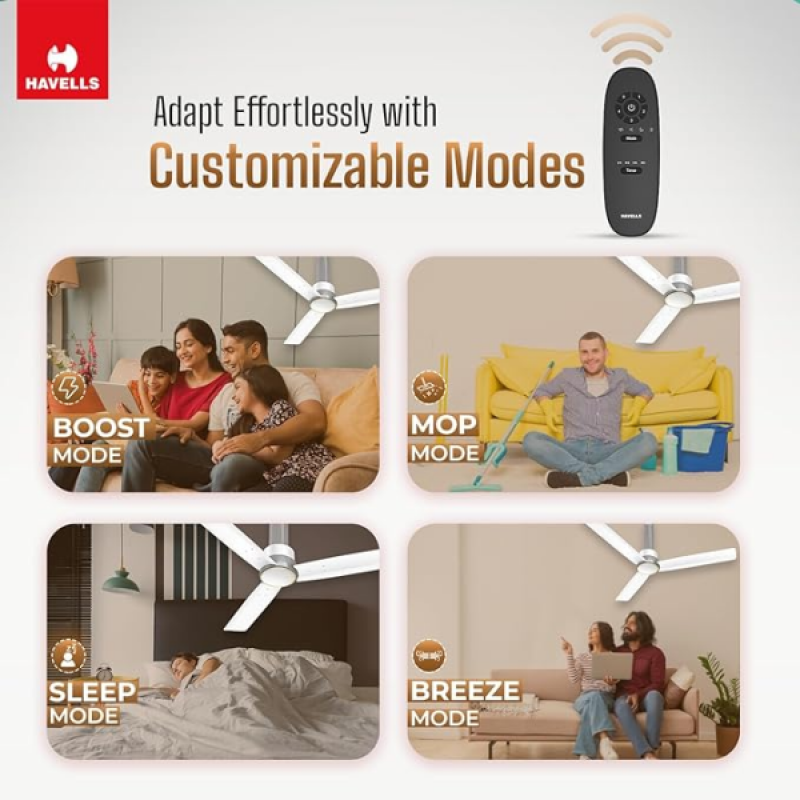 Havells Elio Prime BLDC High Air Ceiling Fan | 5 Star | Remote Controlled | Mist Pearl White Havells Elio Prime BLDC High Air Ceiling Fan | 5 Star | Remote Controlled | Mist Pearl White