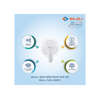 Bajaj Neo Spectrum | 300 mm | Wall Fan | Grey