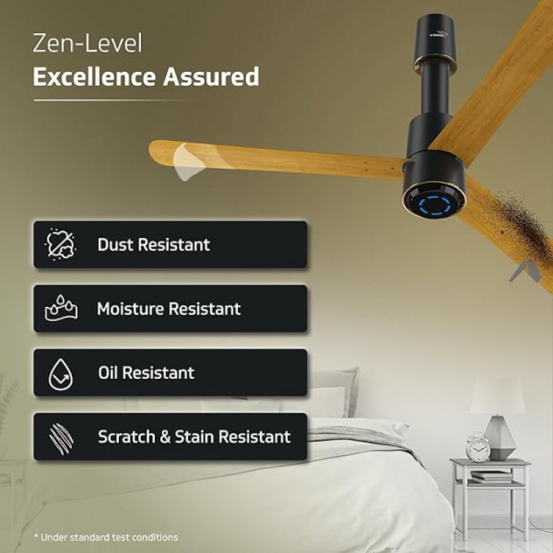 V-Guard INSIGHT-G Ceiling Fan | 1200 mm | BLDC Motor | Remote Control | Choco Gold Wood V-Guard INSIGHT-G Ceiling Fan | 1200 mm | BLDC Motor | Remote Control | Choco Gold Wood