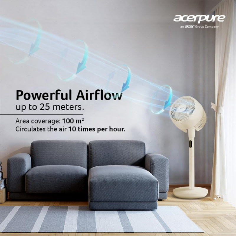 Acerpure Cozy F2 Air Circulator Pedestal Fan | Energy efficient & Whisper Quiet Large Room | Beige Acerpure Cozy F2 Air Circulator Pedestal Fan | Energy efficient & Whisper Quiet Large Room | Beige