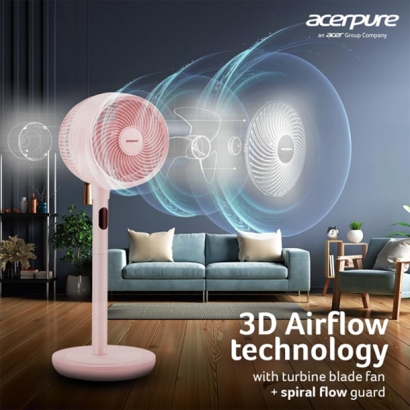 Acerpure Air Circulator Pedestal Fan | F2 Cozy | Pink Acerpure Air Circulator Pedestal Fan | F2 Cozy | Pink