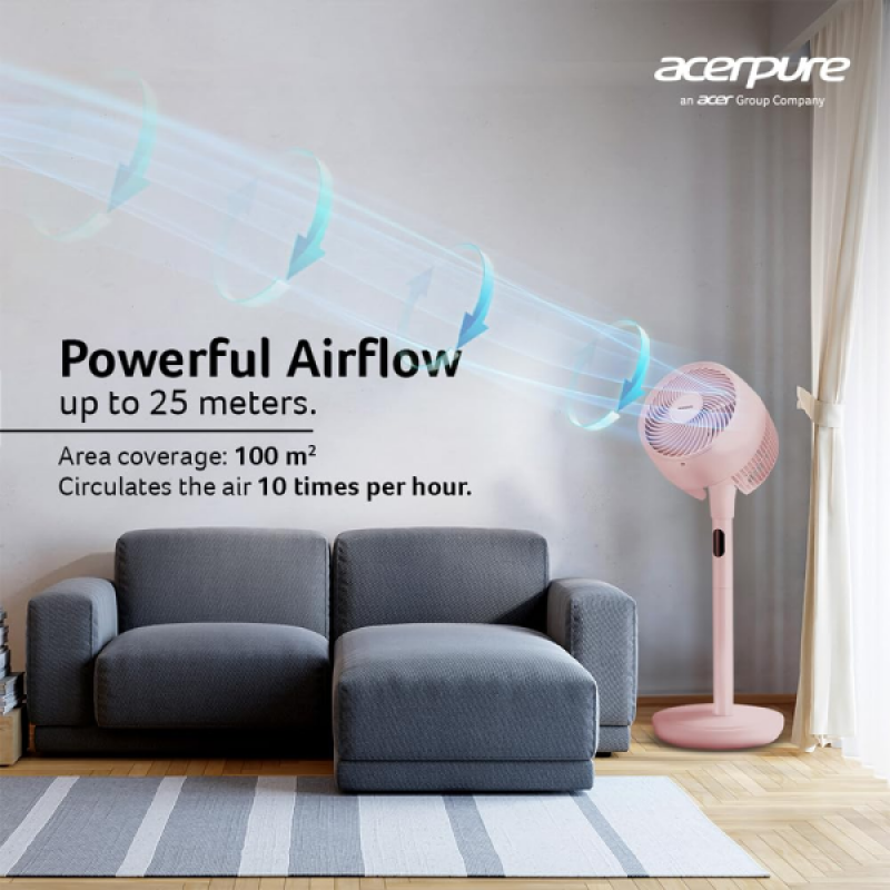 Acerpure Air Circulator Pedestal Fan | F2 Cozy | Pink Acerpure Air Circulator Pedestal Fan | F2 Cozy | Pink