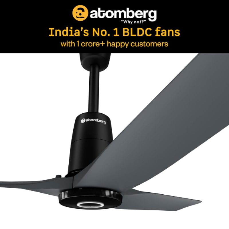 Atomberg Aris Contour Smart Ceiling Fan | 1200 mm | 3 Blade | Regent Grey Atomberg Aris Contour Smart Ceiling Fan | 1200 mm | 3 Blade | Regent Grey