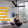 Atomberg Aris Contour Smart Ceiling Fan | 1200 mm | BLDC with IoT, Remote Control & Ring Light LED for Speed Indication | Midnight Black Atomberg Aris Contour Smart Ceiling Fan | 1200 mm | BLDC with IoT, Remote Control & Ring Light LED for Speed Indication | Midnight Black