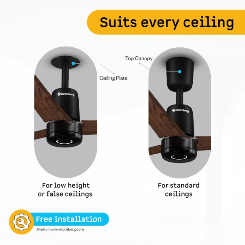 Atomberg Renesa Elite Ceiling Fan | 1200 mm | 3 Blade | BLDC Motor with Remote | Blaze Brown Atomberg Renesa Elite Ceiling Fan | 1200 mm | 3 Blade | BLDC Motor with Remote | Blaze Brown