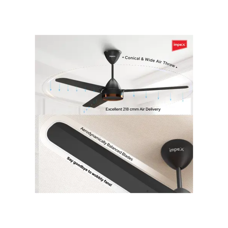 Impex E-Saver BLDC Ceiling Fan with Remote Contro | 1200 mm | 5 star Rated Energy Efficient Ceiling Fan | Smoke Brown Impex E-Saver BLDC Ceiling Fan with Remote Contro | 1200 mm | 5 star Rated Energy Efficient Ceiling Fan | Smoke Brown