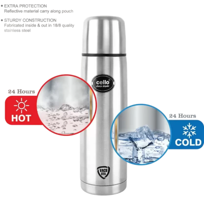Cello Easy Style Vacuum Insulated Flask | 500 ML Cello Easy Style Vacuum Insulated Flask | 500 ML