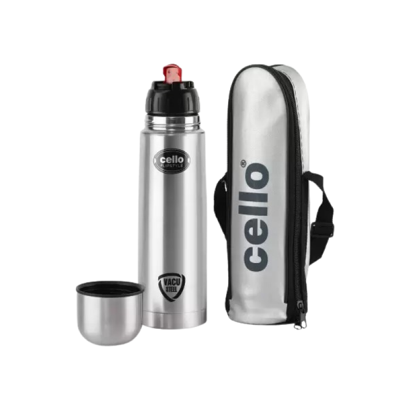 Cello Flip Style Flask | 500 ml | Stainless steel Cello Flip Style Flask | 500 ml | Stainless steel