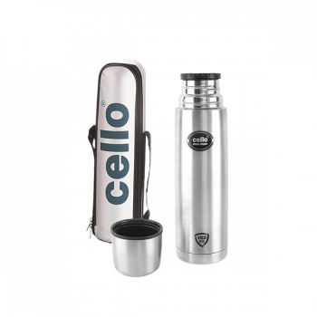 Cello Easystyle | Stainless Steel Vacuum Insulated Flask | 1000ml | Silver