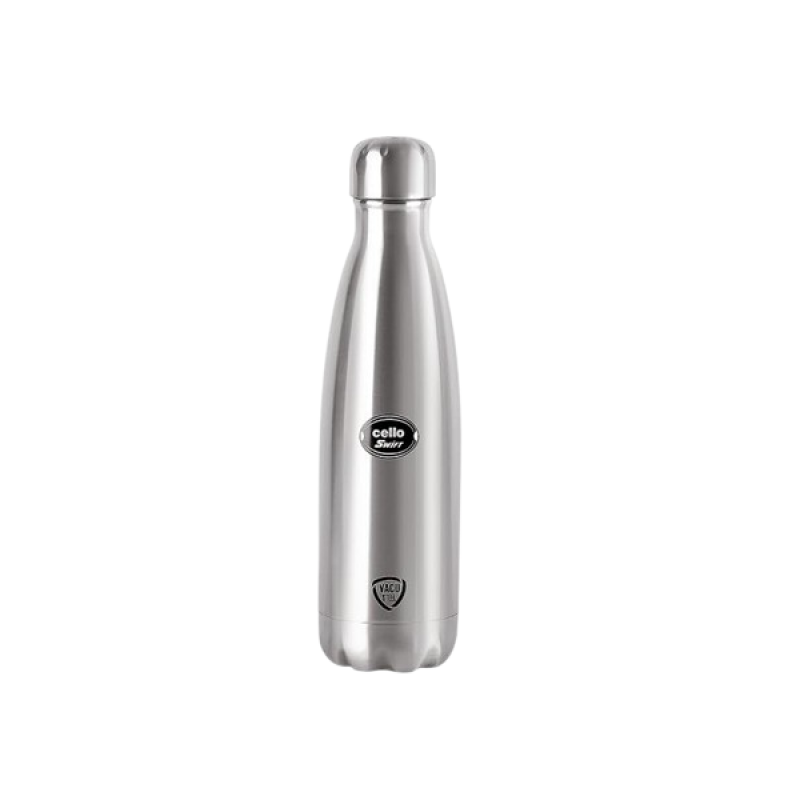 Cello Swift Stainless Steel Double Walled Flask Bottle | Hot & Cold | 750 ml | Silver Cello Swift Stainless Steel Double Walled Flask Bottle | Hot & Cold | 750 ml | Silver