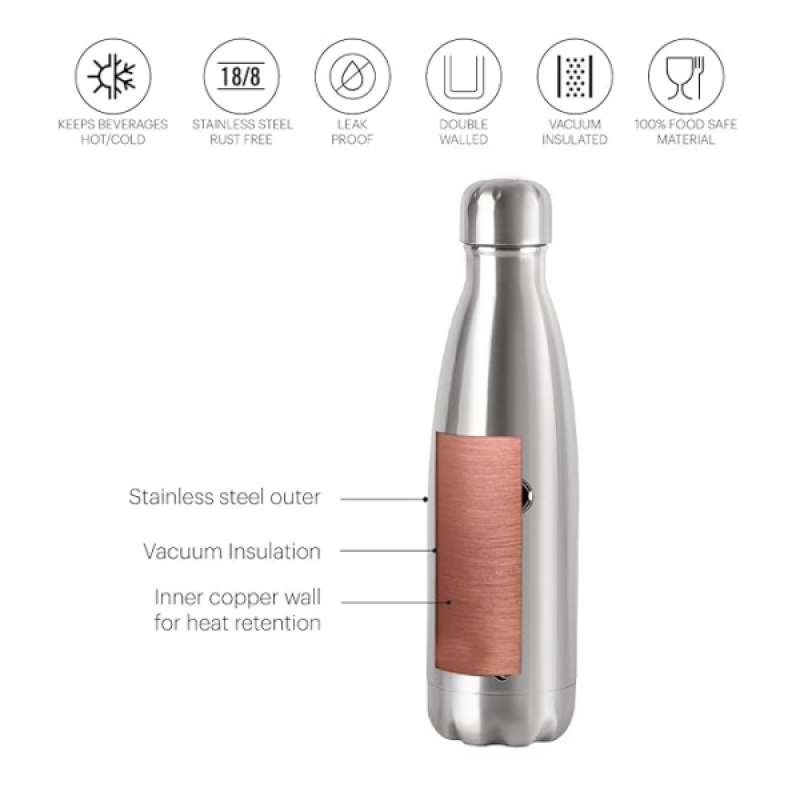 Cello Swift Stainless Steel Double Walled Flask Bottle | Hot & Cold | 750 ml | Silver Cello Swift Stainless Steel Double Walled Flask Bottle | Hot & Cold | 750 ml | Silver
