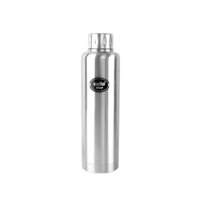 Cello Vigo Stainless Steel Flask | Double Walled | 750 ml | Silver