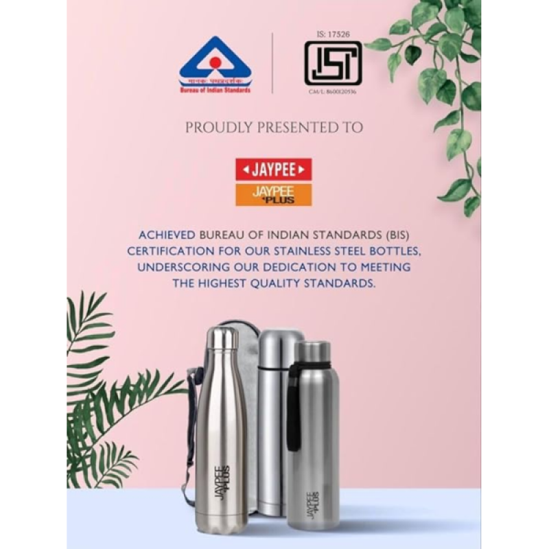 Jaypee Plus Alpha Stainless Steel 24 Hours Hot and Cold Water Bottle Rust free Steel Bottle | 750 ml | Jaypee Plus Alpha Stainless Steel 24 Hours Hot and Cold Water Bottle Rust free Steel Bottle | 750 ml |