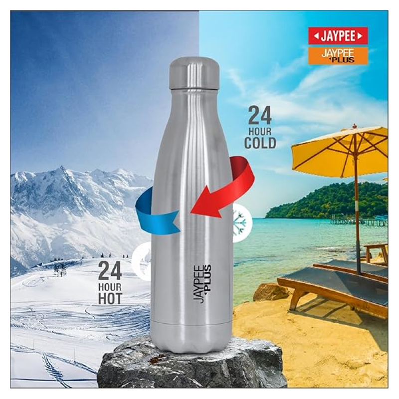 Jaypee Plus Alpha Thermosteel Insulated Flask | 1000 ml | Silver Jaypee Plus Alpha Thermosteel Insulated Flask | 1000 ml | Silver