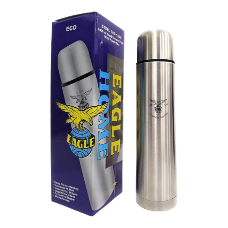 Eagle ECO Steel Flask | 1000 ml | Silver