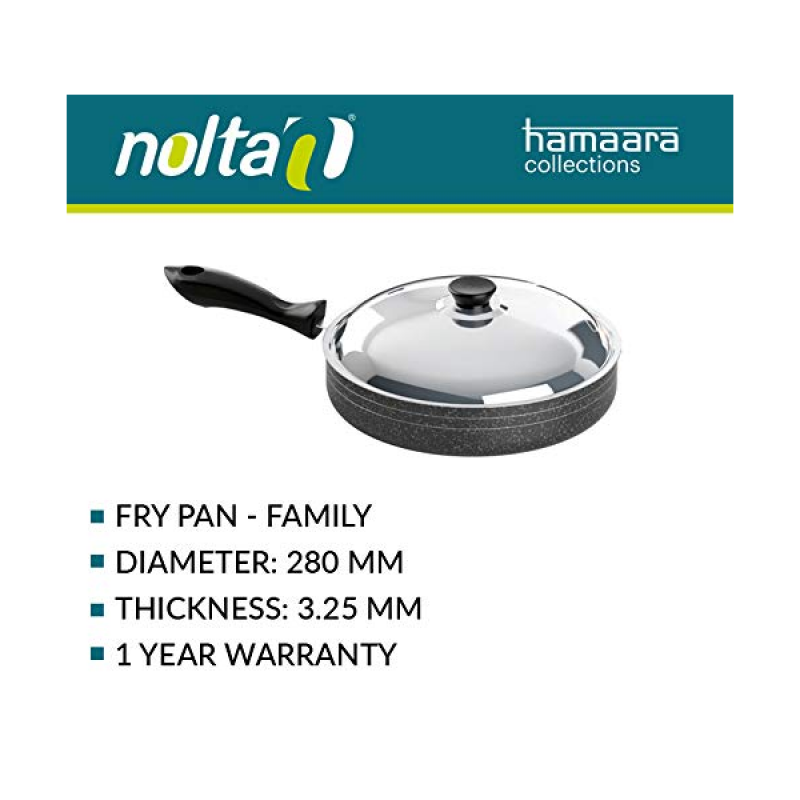 Nolta Hamaara Fry Pan with Lid | 280 mm Nolta Hamaara Fry Pan with Lid | 280 mm