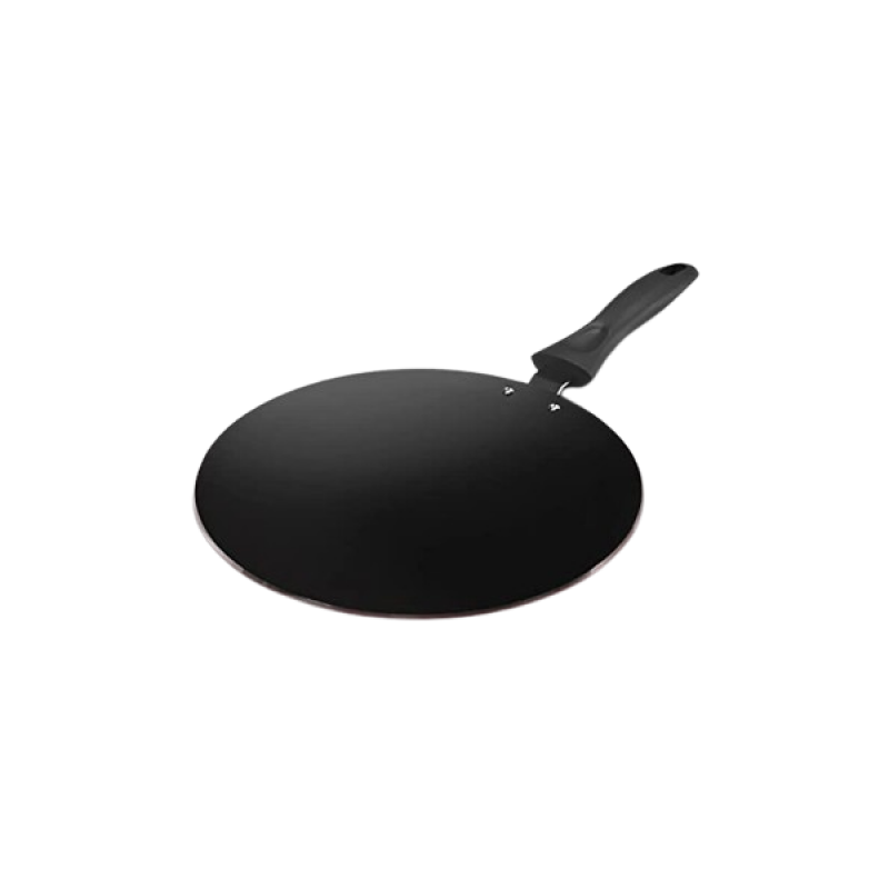 Impex ICTP-28 Nonstick Aluminium Concave Tawa Pan | 28 cm | Cherry Red