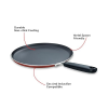 Prestige Omega Deluxe Granite Non Stick Round Base Omni Tawa | 30 cm | Black