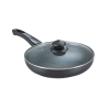 Prestige Aluminium Omega Deluxe Granite Fry Pan with Lid | 26 cm | Black Prestige Aluminium Omega Deluxe Granite Fry Pan with Lid | 26 cm | Black