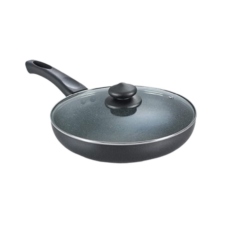 Prestige Aluminium Omega Deluxe Granite Fry Pan with Lid | 26 cm | Black Prestige Aluminium Omega Deluxe Granite Fry Pan with Lid | 26 cm | Black