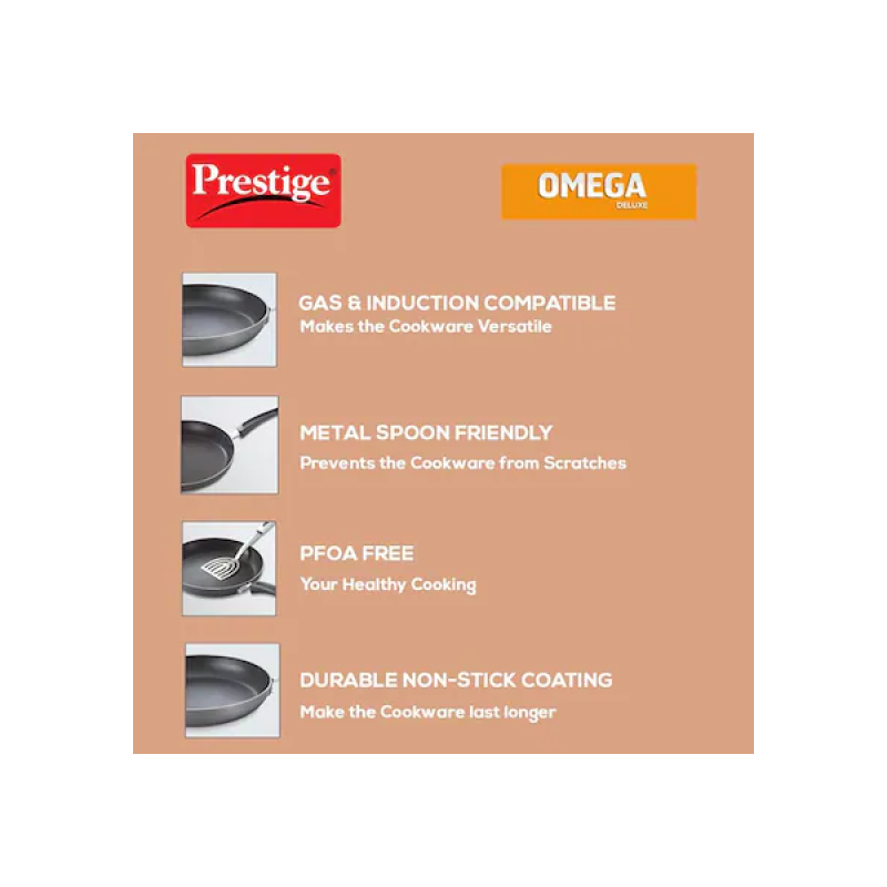 Prestige Omega Deluxe Sleeve Frypan 24 cm (36723) Prestige Omega Deluxe Sleeve Frypan 24 cm (36723)