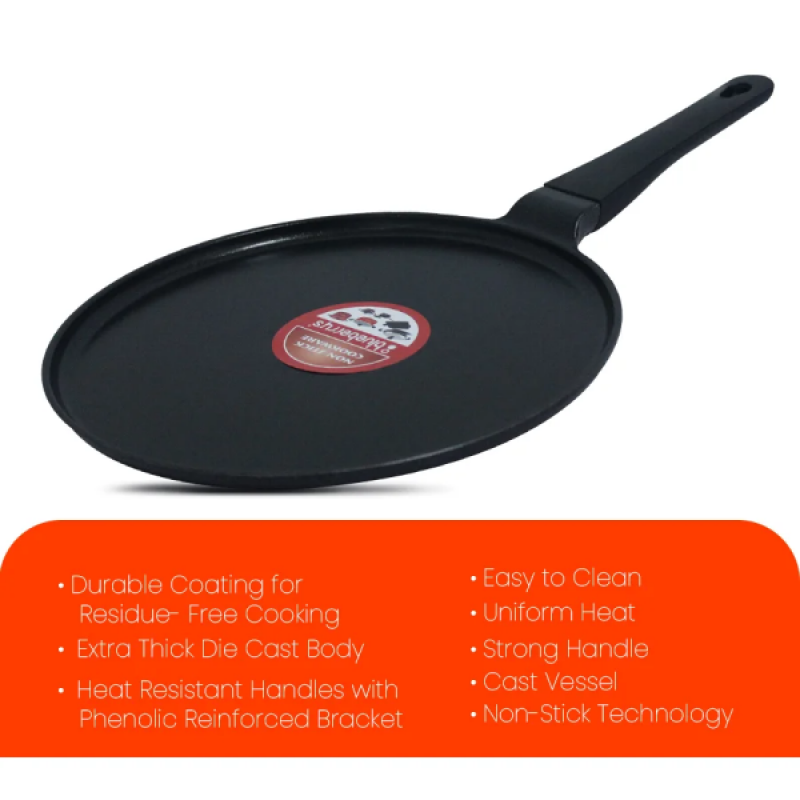 Blueberry’s 27cm Nonstick Die Cast 4mm Thick Dosa Tawa Blueberry’s 27cm Nonstick Die Cast 4mm Thick Dosa Tawa