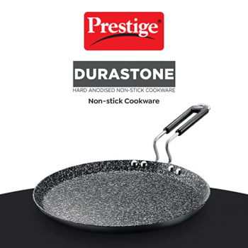 Prestige Durastone Hard Anodised 6 Layer Non Stick Omni Tawa | 25 cm | Black