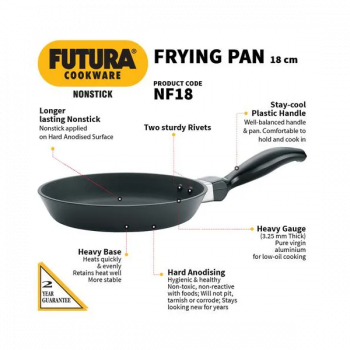 Hawkins Futura Non-Stick Aluminium Frying Pan | 18 cm 3.25 mm | NF18 Hawkins Futura Non-Stick Aluminium Frying Pan | 18 cm 3.25 mm | NF18