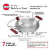 Hawkins Deep Fry Pan | 2.5 Litre | Triply Stainless Steel Kadai | Flat Bottom Induction Kadhai | Silver | SSD25G