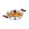 Hawkins Deep Fry Pan | 2.5 Litre | Triply Stainless Steel Kadai | Flat Bottom Induction Kadhai | Silver | SSD25G
